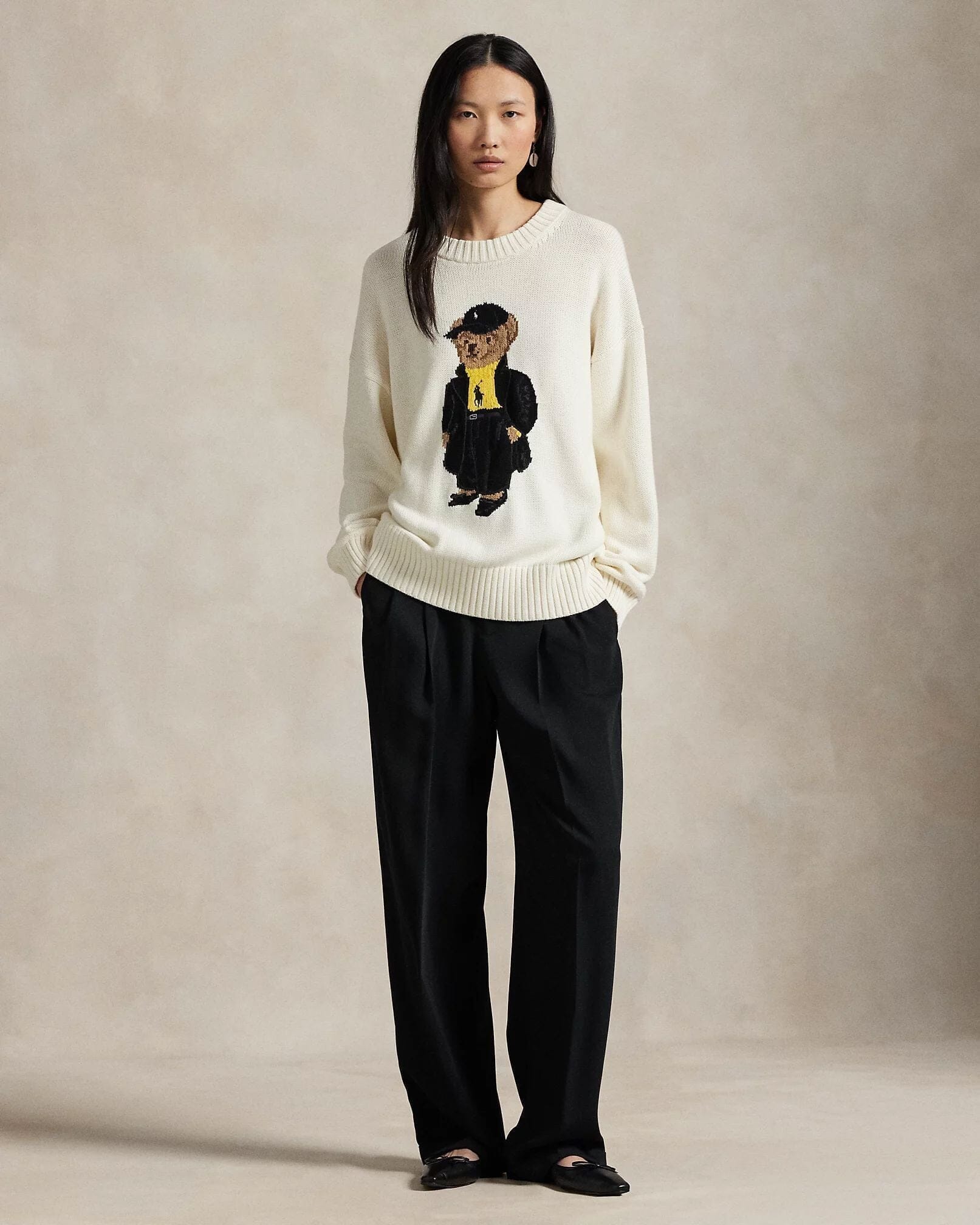Ralph Lauren Polo Bear Cotton Crew Neck Sweater