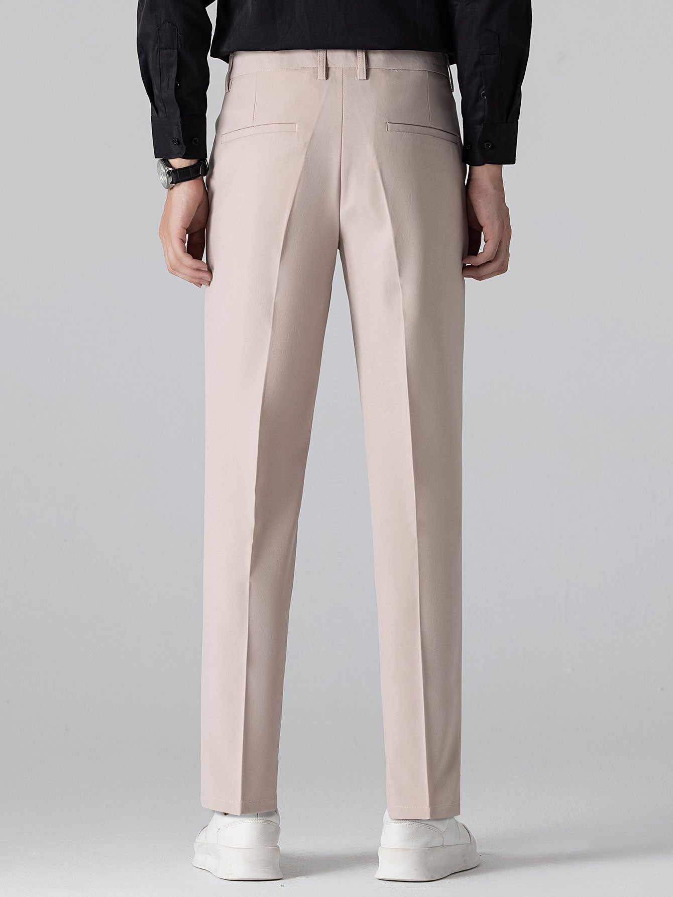 Contrast Geometry Jacquard Knit Polo & Slim Fit Tapered Trousers