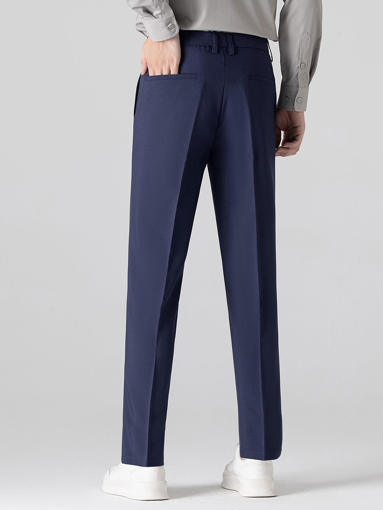 Geometric Knit Shirt & Slim Fit Tapered Trousers